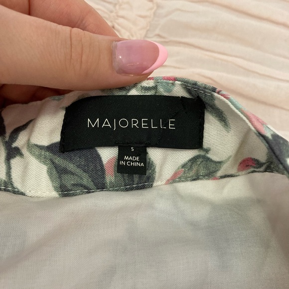 MAJORELLE FLORAL DOUBLE-LINED BUTTON DOWN MIDI SKIRT - Picture 8 of 8